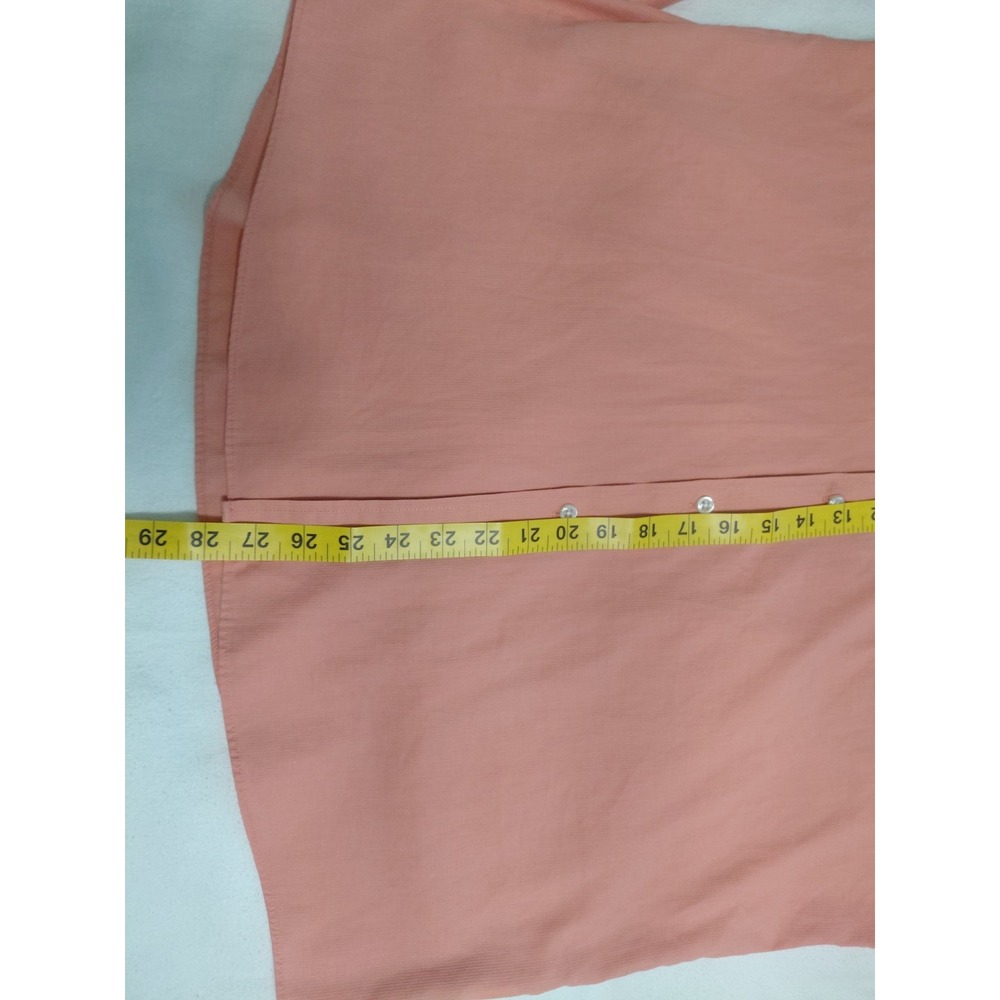 Van Heusen Shirt Mens 16 5 Peach Regular Fit Wrinkle Free Dress Long Sleeve - Picture 9 of 11